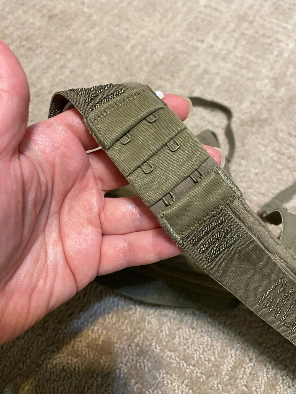 {Calvin Klein} Cotton Sport Bra | Olive Green ~ Size Small - Picture 5 of 15